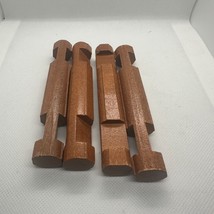 Lincoln Logs Wooden 2 Notch Logs Lot of 4 - £11.21 GBP