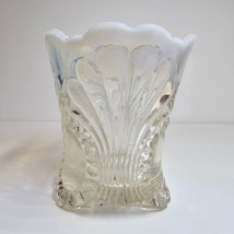 Jefferson Glass Open Spooner Clear Opalescent Fan Pattern EAPG Antique - £29.46 GBP