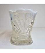Jefferson Glass Open Spooner Clear Opalescent Fan Pattern EAPG Antique - £29.56 GBP