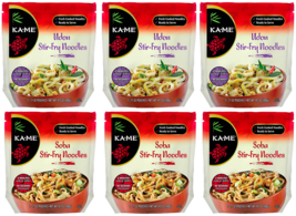 Ka-Me Udon &amp; Soba Stir Fry Fresh Cooked Noodles, Variety 6-Pack 14.2 oz. Bags - £31.80 GBP