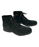 Ugg Black Suede Leather Shoe Boot Men Size 13 Wool Liner Laceup New - $123.70