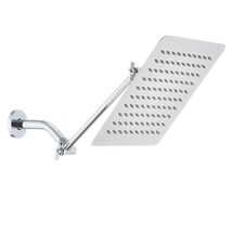 Chrome Rainfall Shower Head: 10" Square, High Pressure - $88.99