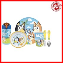 Kid-Friendly Bluey Dinnerware Set: 6-Piece BPA-Free Set for Mealtime Joy - $49.49
