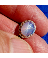 Earth mined Star Sapphire Deco Pin Gatsby era Antique Platinum 14k gold ... - $5,600.25