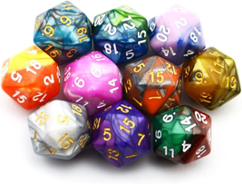 10-Pack 20 Sided Dice D20 Polyhedral Dice for DND RPG MTG Table Game (Co... - $11.63