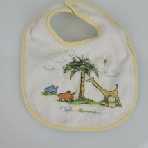 Carters John Lennon Bib Giraffe Rhinoceros Palm Tree Sun Baby Infant - £11.67 GBP