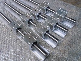 4X SBR12-180mm Fully Supported Linear Rail SHAFT&amp;8 SBR12UU Block - £37.16 GBP