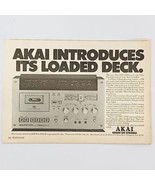 Vintage 1970&#39;s AKAI GXC-570D Stereo Cassette Deck Magazine Print Ad B&amp;W ... - €5,63 EUR