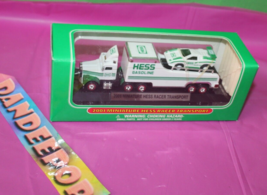 Hess 2001 Miniature Racer Car Transport Truck Holiday Toy Christmas Gift In Box - £14.18 GBP