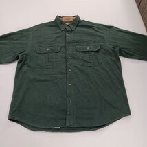Cabela’s Deerskin Soft Chamois Cloth Men’s L Green Cotton Short Sleeve Shirt  image 12