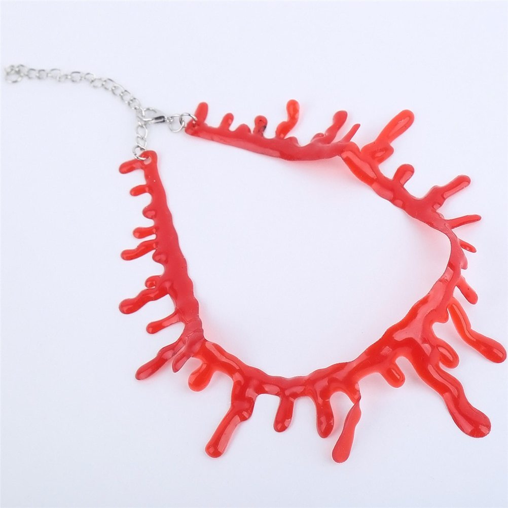 Elliz Clothing's Dripping Blood Choker Slit Throat Illusion Necklace Halloween Item image 3