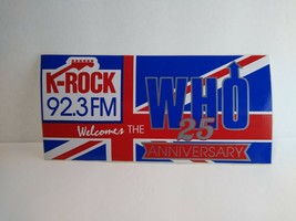 The Who Vintage Bumper Sticker 1989 Original 25th Anniversary Red White Blue - £6.56 GBP