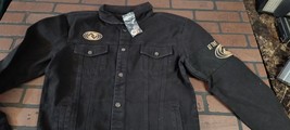 AT THE DRIVE IN - 2014 Hyena Black Denim Button-Up Jacket ~Brand New~ M L - $39.00