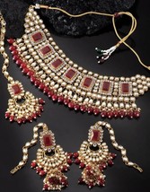 Bridal Kundan Choker Set Indian Choker Set Handmade Jewelry Set Gift for Her - £50.89 GBP