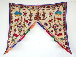 Vintage Welcome Gate Toran Door Valance Window Décor Tapestry Wall Hanging DV47 - £43.89 GBP