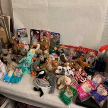 Large lot of TY Beanie Babies, USA, Lefty, Righty, McDonalds Mini Unopen... - $296.99