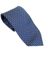 Nautica Blue Mini Anchor Print 100% Silk Tie - $38.91 CAD