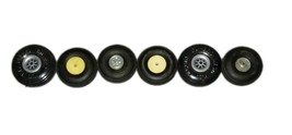 Vintage RC Airplane Toy Wheels Lot 6 — 3 Solid Hubs + 3 Rim-Style Hubs - €12,93 EUR