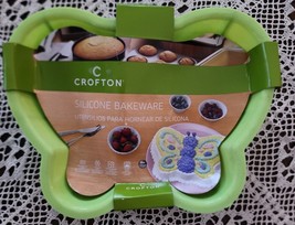 Crofton ~ Green ~ Silicone ~ Cake Pan ~ Butterfly Design ~ 7.36&quot; x 9.84&quot;... - £17.57 GBP