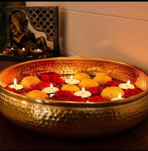 (Hammered Urli Bowl for Home Bowl Diwali Decoration Items Size : 8 inch - £24.52 GBP