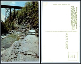 NEW YORK Postcard - Watkins Glen, NY Central RR Bridge &amp; Jacob&#39;s Ladder G9 - £2.35 GBP