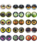 20MM 40PCS Owl Snake Lizard Animal Eyes Glass Cabochon for Clay Doll Mak... - $13.99