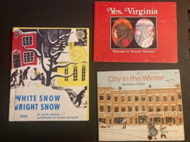 Vintage Children&#39;s Christmas Books Yes,Virginia/City in the Winter/White... - $9.90