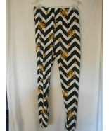Black white gold chevron Snowflake Leggings Lounge pants super soft - $11.99