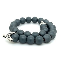 David Yurman Authentic Estate Hematite Spiritual Beads Bracelet 8&quot; Sil 8... - $246.51