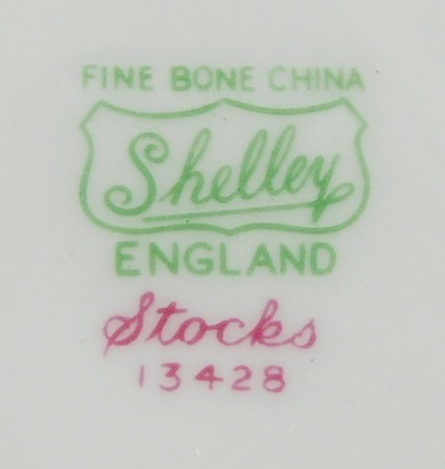 Shelley Stocks Dainty Shape Lunch Dessert Salad Plate Pink Rim 13428 Mint Item image 3
