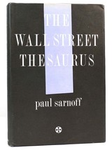 Paul Sarnoff The Wall Street Thesaurus 1st Edition 1st Printing - $84.95