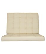 Ivory Beige Genuine Leather/Match Replacement Cushions for Pavilion Styl... - $599.99