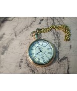 Brass Pocket Watch with Chain Brass 1876  Vintage Pocket Watch for Men a... - £30.66 GBP