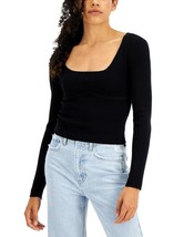 MSRP $39 Hippie Rose Juniors&#39; Bustier Scoop Neck Sweater Black Size XL - £8.75 GBP