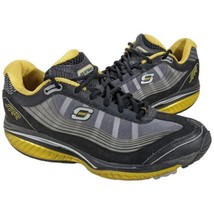 Skechers Shape Ups Mens Running Resistance Shoes Size 12 Black Yellow Gray - $90.02