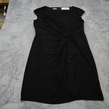 Jones Studio Dress Womens 18W Black Casual Lightweight Short Sleeve A-Line Plus - £23.34 GBP