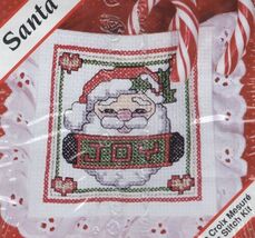 New Berlin Counted Cross Stitch Kit Santa Sacks Christmas Joy Ribbon Tri... - $24.38