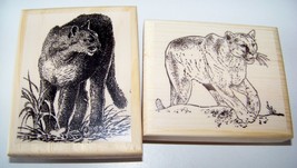 Two Mountain Lions new mounted rubber stamps - £14.38 GBP