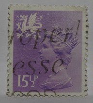 Vintage Stamps British Great Britain England Wales Elizabeth 15 1/2 Pence X1 B6 - £1.34 GBP