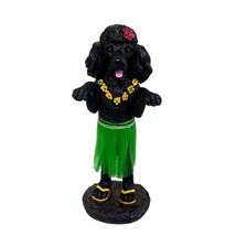 Dashboard Hula Dog Poodle Bobblehead Figurine 6 Inches Green Grass - £17.17 GBP