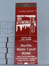 Front Strike Matchbook Cover  Starlite Motor Court Motel  Largo,Fl  gmg unstruck - $12.38