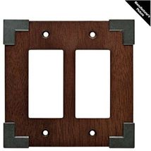 Brainerd Rowland Double Decorator Switch Wall Plate Charcoal Ebony Soft Iron - $10.00