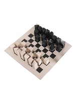 Luxury Modern Marble Chess Set, Geometric Black &amp; White Stone Board Game... - $559.95 CAD