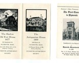1930s Plymouth Massachusetts Brochures 1st Church Antiquarian Harlow Old... - $17.82