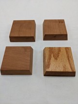 Lot Of (4) Wooden Miniature Bases Multi Scale 2 1/2&quot; X 2 1/2&quot; X 3/4&quot; - £33.64 GBP