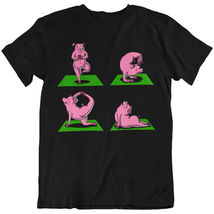 Pig Zen Yoga Poses Funny Farm Animal Unisex T-Shirt - £22.38 GBP