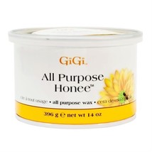 GiGi Honee Natural All Purpose Hair Removing Hot Wax Brows Bikini Body 14 Oz Jar - £20.72 GBP
