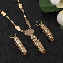 Cring Coco Cross Pendant  Necklace Hawaiian Hibiscus Flower Earrings Jewelry Set - £33.31 GBP