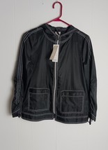 Chicos Zenergy Windbreaker Jacket - Size 0 (4-6) - Long Sleeve - Black P... - $740.70 MXN