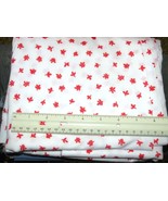 RED LEAVES on WHITE Poly Jersey Knit Fabric 3 2/3 yds x 50&quot; wide - $14.01 CAD